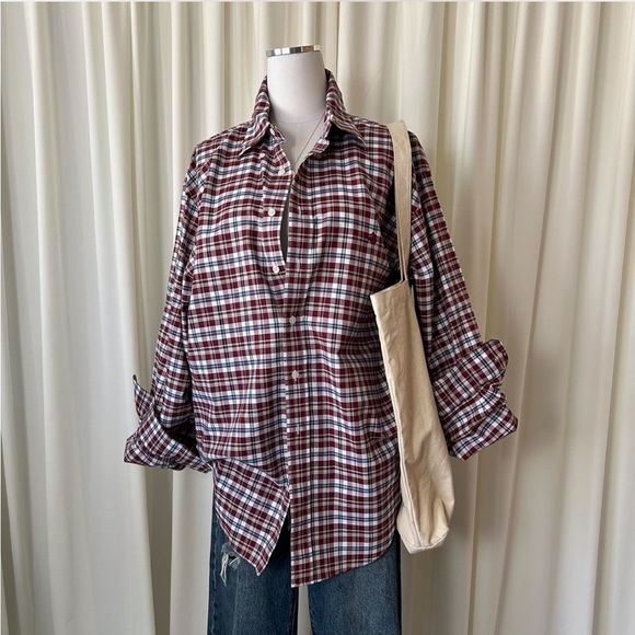 Brooks Brothers The Original Polo Shirt Plaid Burgundy Large. - Picture 3 of 10